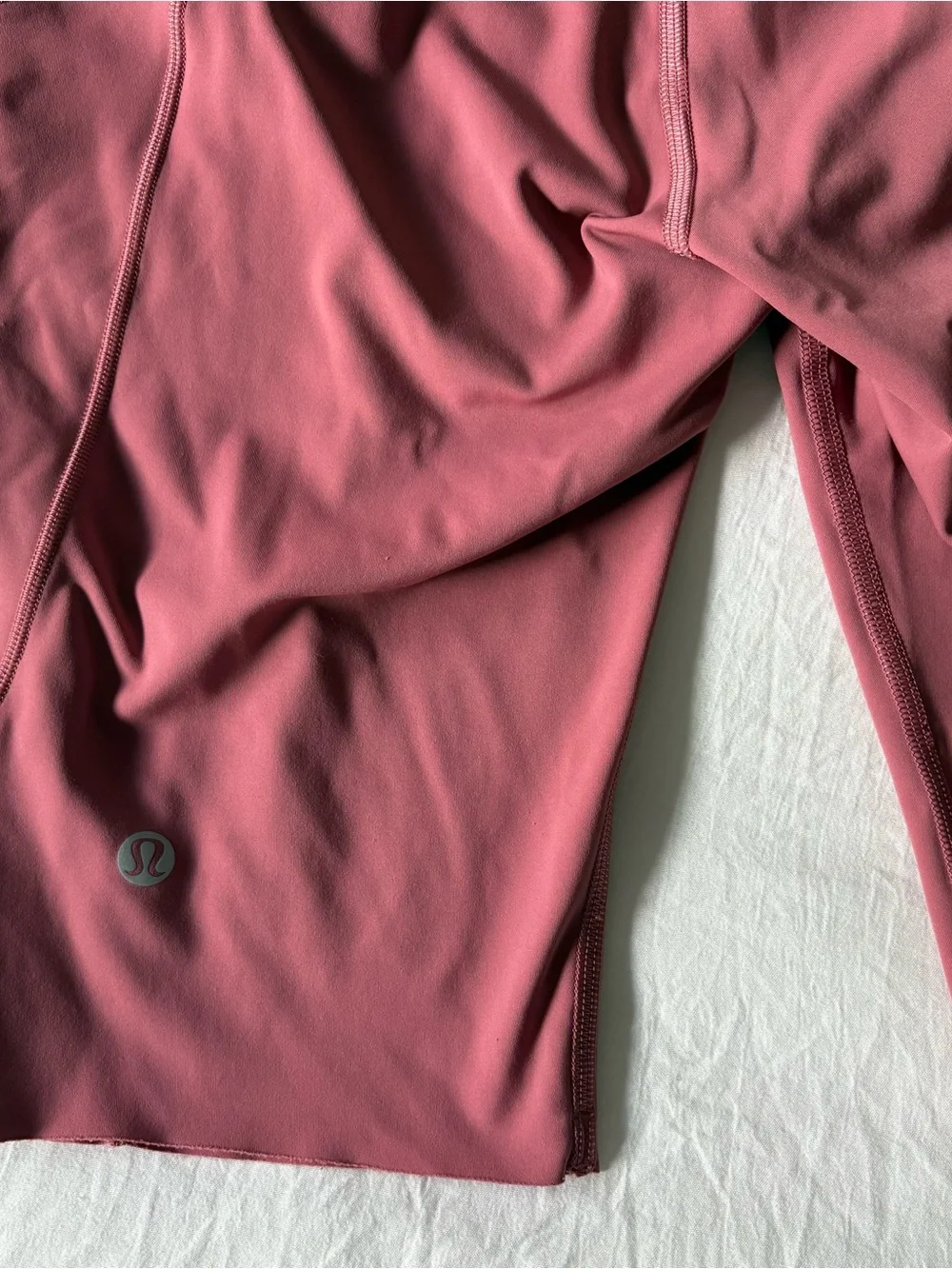 Lululemon Women's Rose Pink High Rise “Fast and Free” Bike Shorts